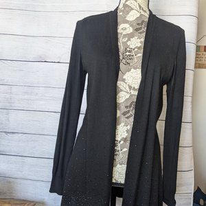 White House Black Market Black Jeweled Cardigan